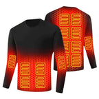 Davy Thermal Heated Top USB Heated Baselayer Shirt for Men and Women Black Gray S-5XL