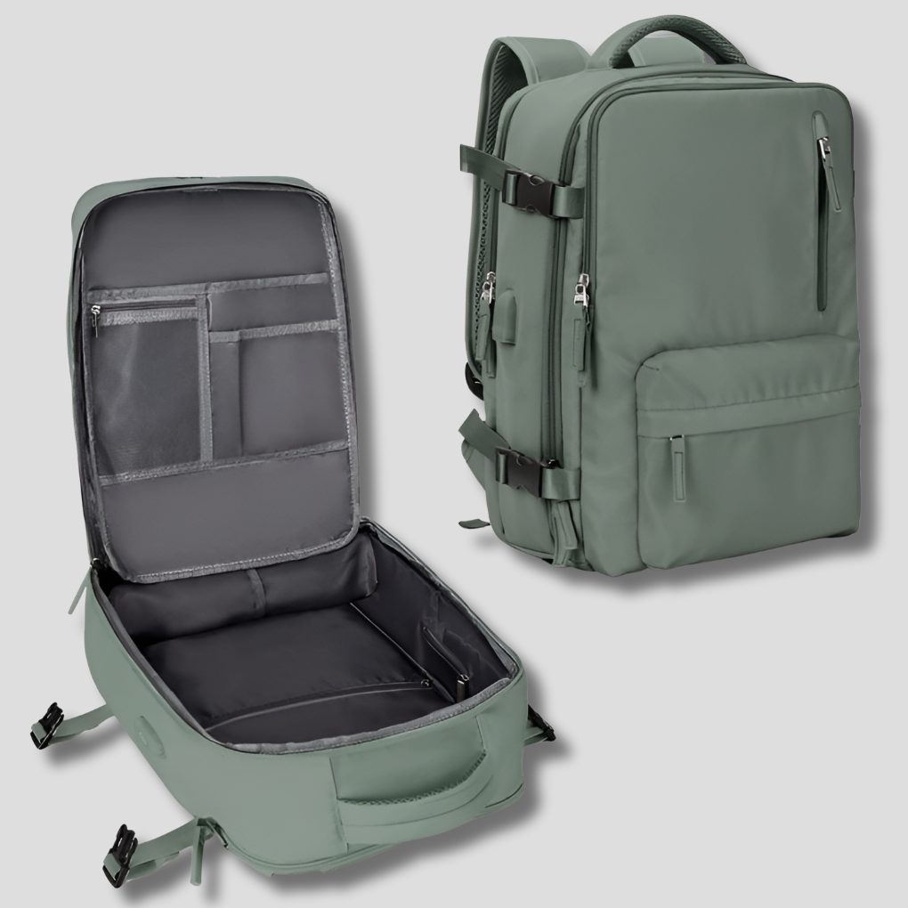 Davy Travel Backpack Expandable Carry-On Organizer Durable Polypropylene 76L Capacity