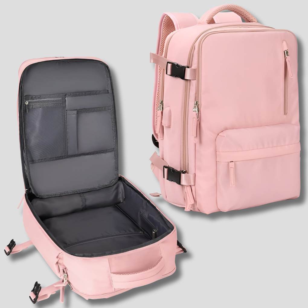 Davy Travel Backpack Expandable Carry-On Organizer Durable Polypropylene 76L Capacity