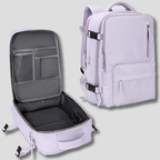 Davy Travel Backpack Expandable Carry-On Organizer Durable Polypropylene 76L Capacity