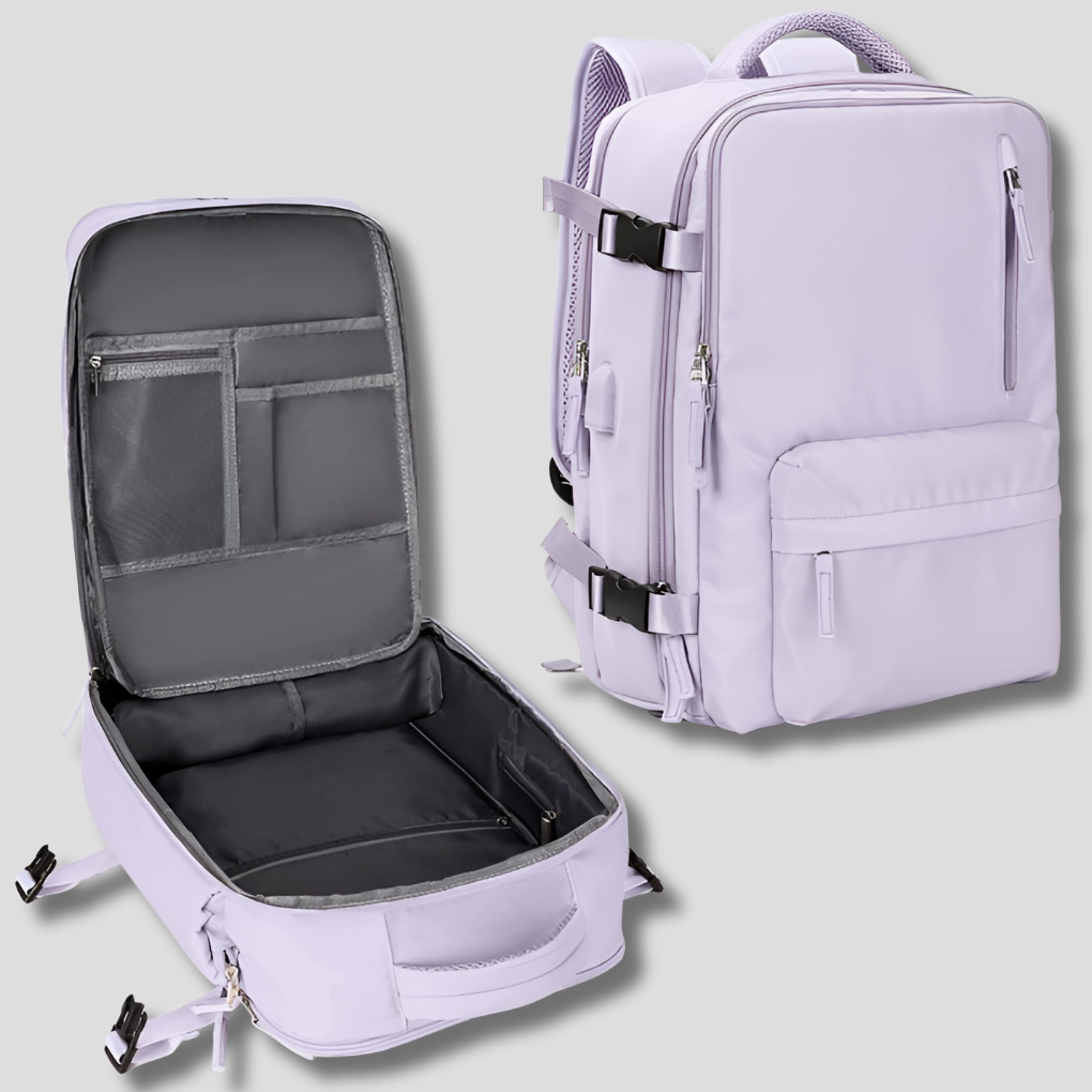 Davy Travel Backpack Expandable Carry-On Organizer Durable Polypropylene 76L Capacity