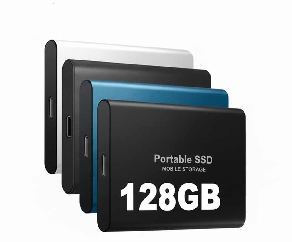 Ultrafast External SSD 128GB Portable ABS Storage Drive for Professional Use