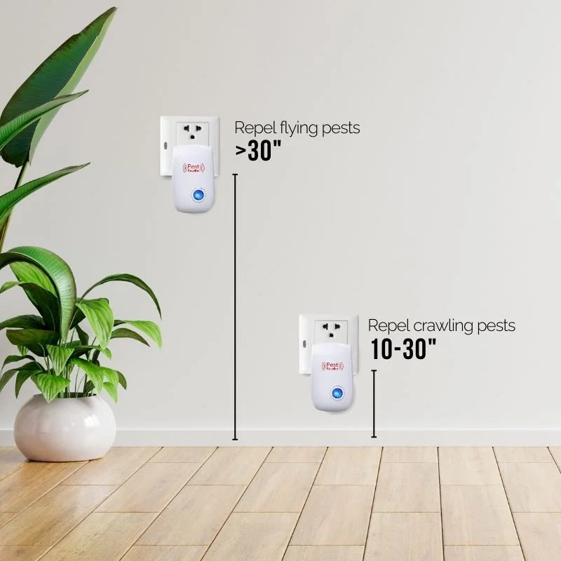 Ultrasonic Mouse and Pest Repeller Odorless Chemical-Free Safe for Children and Pets Plug-In