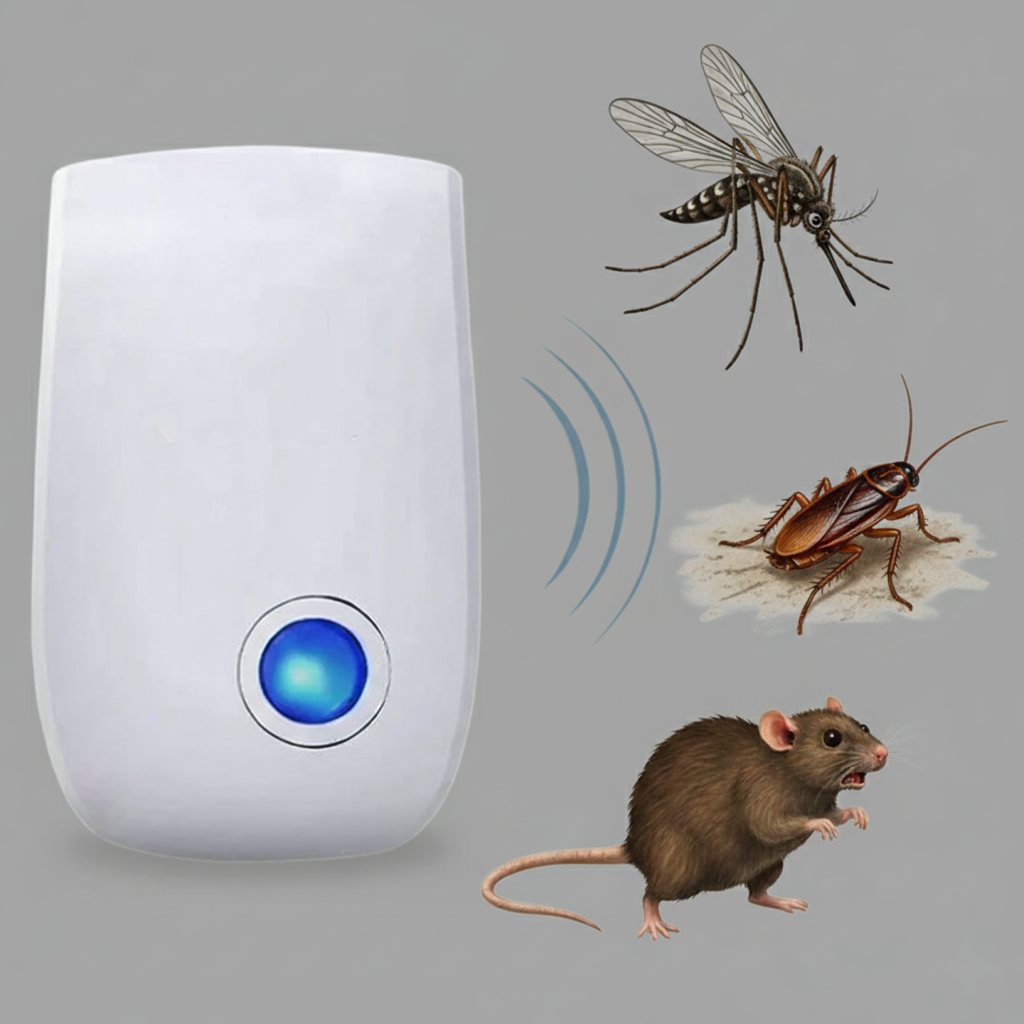 Ultrasonic Mouse and Pest Repeller Odorless Chemical-Free Safe for Children and Pets Plug-In