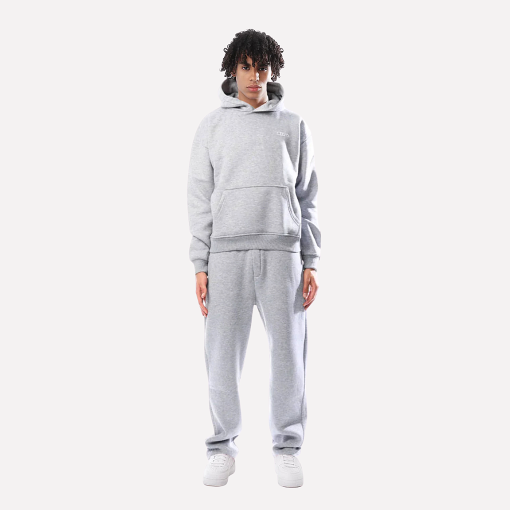 Unisex Cozy Hoodie and Sweatpants Set Stretchy Waistband Casual Loungewear Tracksuit