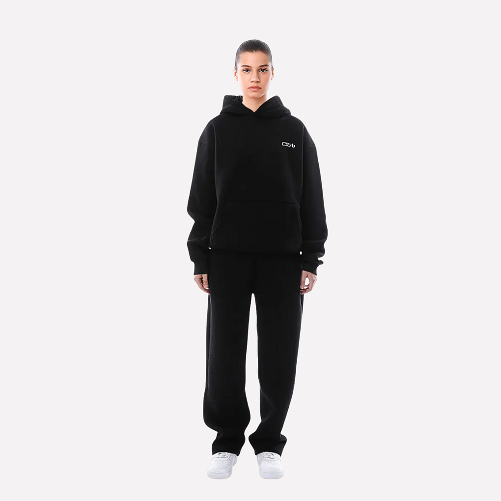 Unisex Cozy Hoodie and Sweatpants Set Stretchy Waistband Casual Loungewear Tracksuit