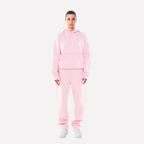 Unisex Cozy Hoodie and Sweatpants Set Stretchy Waistband Casual Loungewear Tracksuit