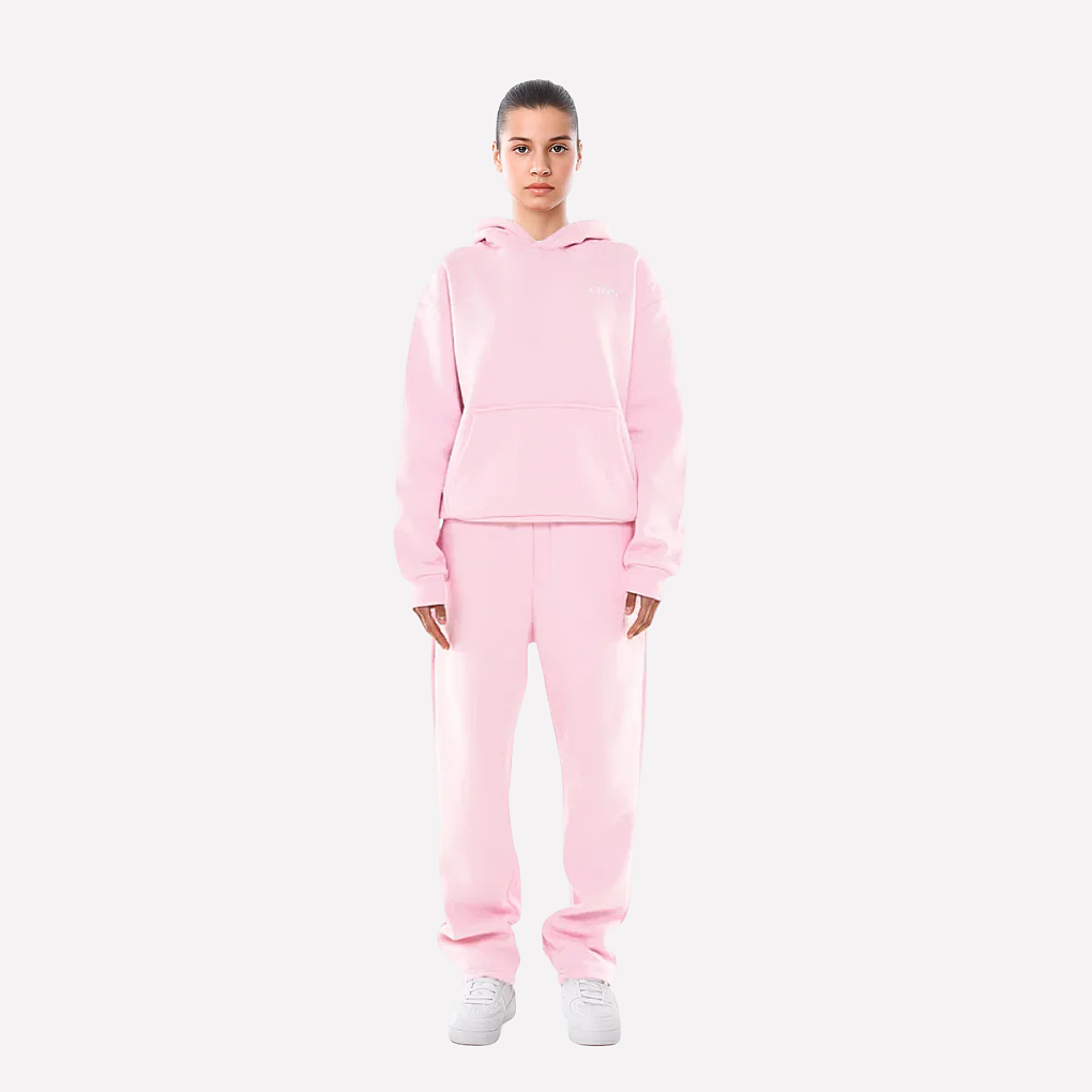Unisex Cozy Hoodie and Sweatpants Set Stretchy Waistband Casual Loungewear Tracksuit