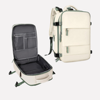 Unisex Travel Backpack with Shoe Compartment Durable Polyester Daypack with Padded Straps and Organized Storage 25L