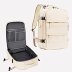 Unisex Travel Backpack with Shoe Compartment Durable Polyester Daypack with Padded Straps and Organized Storage 25L
