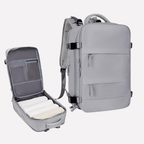 Unisex Travel Backpack with Shoe Compartment Durable Polyester Daypack with Padded Straps and Organized Storage 25L