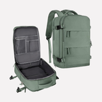 Unisex Travel Backpack with Shoe Compartment Durable Polyester Daypack with Padded Straps and Organized Storage 25L