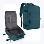 Unisex Travel Backpack with Shoe Compartment Durable Polyester Daypack with Padded Straps and Organized Storage 25L
