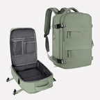 Unisex Travel Backpack with Shoe Compartment Durable Polyester Daypack with Padded Straps and Organized Storage 25L