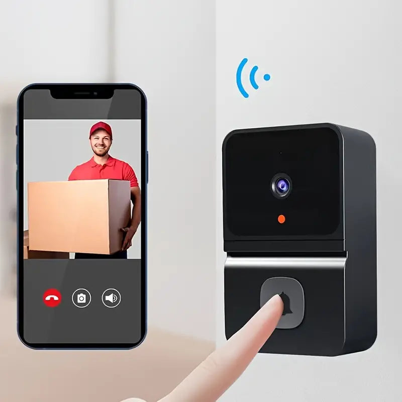 Wireless WiFi Video Doorbell with Night Vision 1080p HD Camera Two-Way Audio Rechargeable Battery