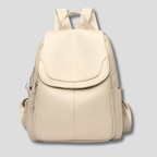 Women's Leather Anti-Theft Backpack with Embossed Detail Secure Design and Organized Interior 26x12x30 cm