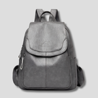 Women's Leather Anti-Theft Backpack with Embossed Detail Secure Design and Organized Interior 26x12x30 cm