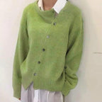 Cashmere Asymmetrical Button Front Knit Cardigan Women’s Sweater Lightweight Warm
