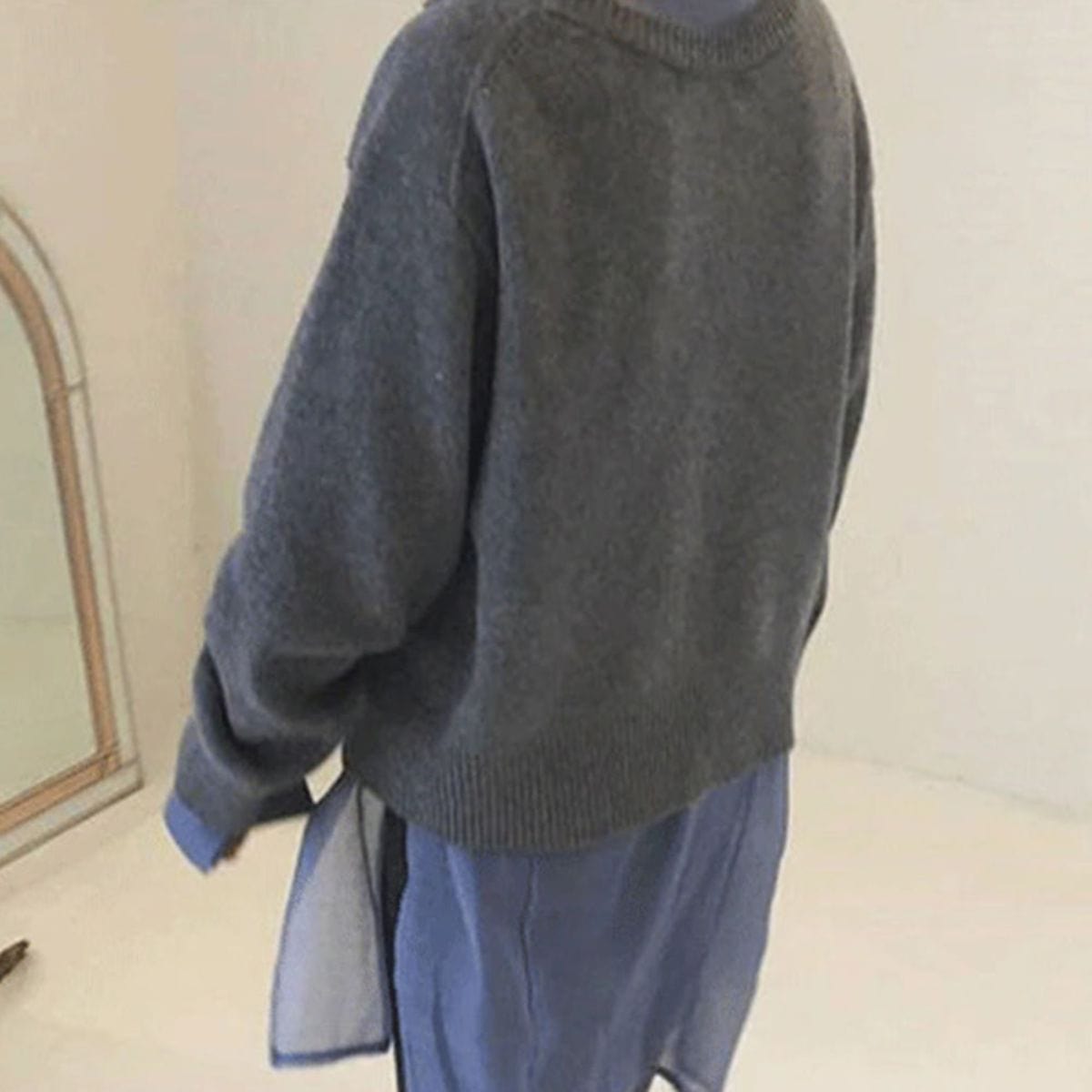 Cashmere Asymmetrical Button Front Knit Cardigan Women’s Sweater Lightweight Warm