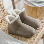 Women's Ankle Bootie Slippers with Plush Fleece Lining Warm Cozy Indoor Footwear