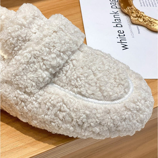 Women's Plush Loafer Slippers Soft Cozy Indoor Footwear with Durable Grip and Warmth