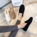 Women's Plush Loafer Slippers Soft Cozy Indoor Footwear with Durable Grip and Warmth