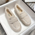 Women's Plush Loafer Slippers Soft Cozy Indoor Footwear with Durable Grip and Warmth