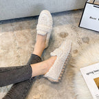 Women's Plush Loafer Slippers Soft Cozy Indoor Footwear with Durable Grip and Warmth