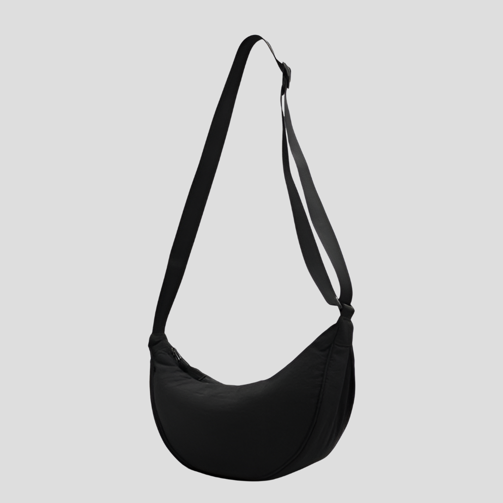 Davy Women's Crescent Nylon Shoulder Bag Lightweight Water-Resistant Adjustable Strap Crossbody