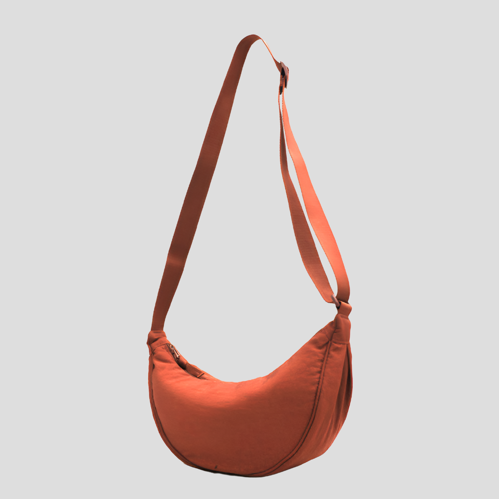 Davy Women's Crescent Nylon Shoulder Bag Lightweight Water-Resistant Adjustable Strap Crossbody