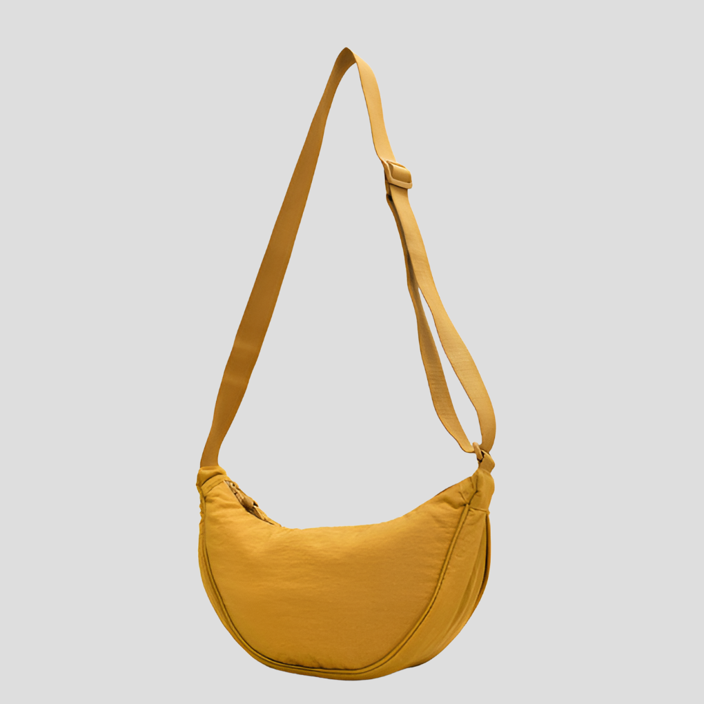 Davy Women's Crescent Nylon Shoulder Bag Lightweight Water-Resistant Adjustable Strap Crossbody