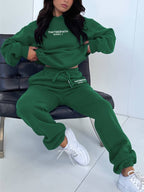 Women’s Knit Athleisure Hoodie and Jogger Set Lightweight Comfortable Casual Lounge Wear