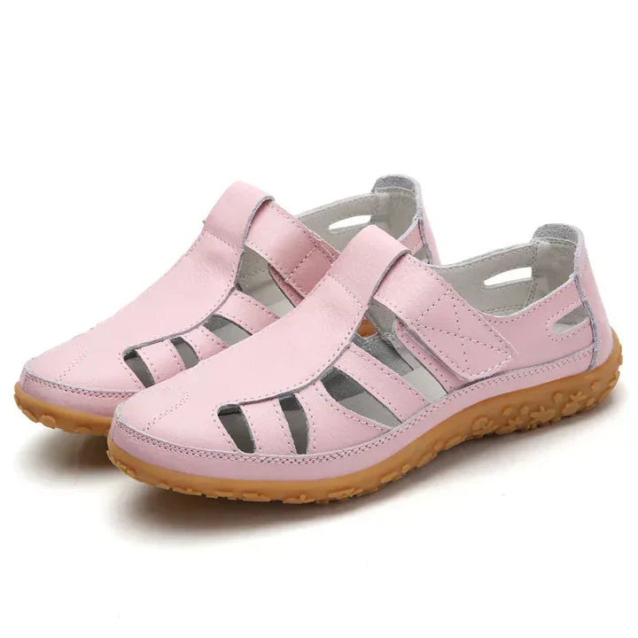 Women’s Slip-On Sandals with Arch Support Orthopedic Comfort Hook-and-Loop Straps Slip-Resistant Sole
