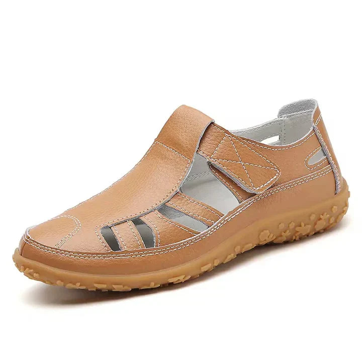 Women’s Slip-On Sandals with Arch Support Orthopedic Comfort Hook-and-Loop Straps Slip-Resistant Sole