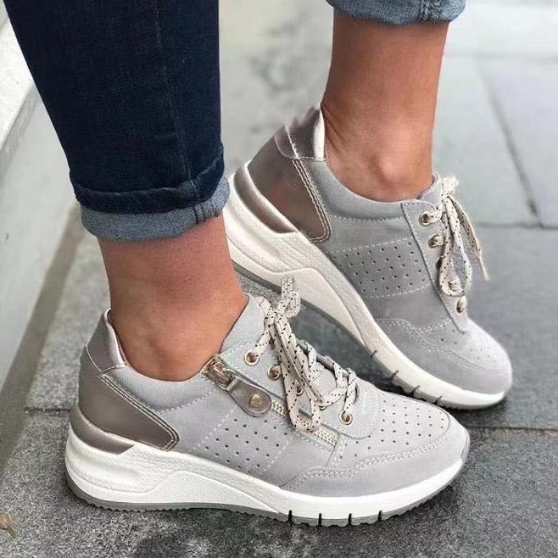 Women’s Orthopedic Walker Sneakers Comfortable Supportive Walking Shoes with Spacious Toe Box and Shock Absorbing Cushioning