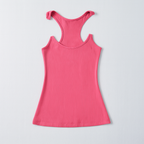 Women’s Ribbed Racerback Tank Top Lightweight Stretchy Contouring Fit Summer Layering Shirt