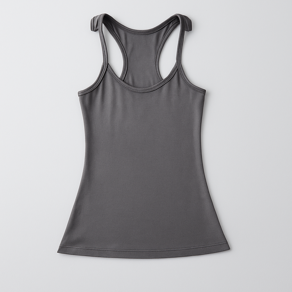 Women’s Ribbed Racerback Tank Top Lightweight Stretchy Contouring Fit Summer Layering Shirt
