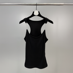 Women’s Ribbed Racerback Tank Top Lightweight Stretchy Contouring Fit Summer Layering Shirt