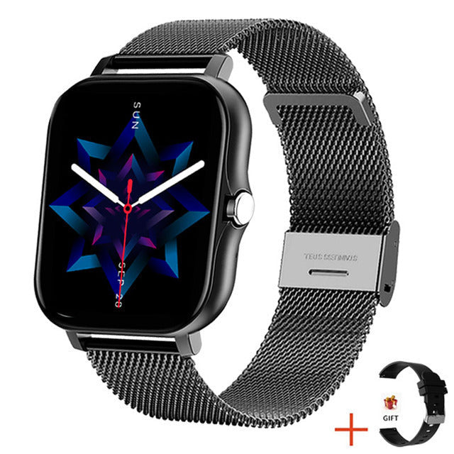 Women's Smartwatch with Mesh Band Full Touch Display Fitness Tracker Heart Rate Sleep Monitor