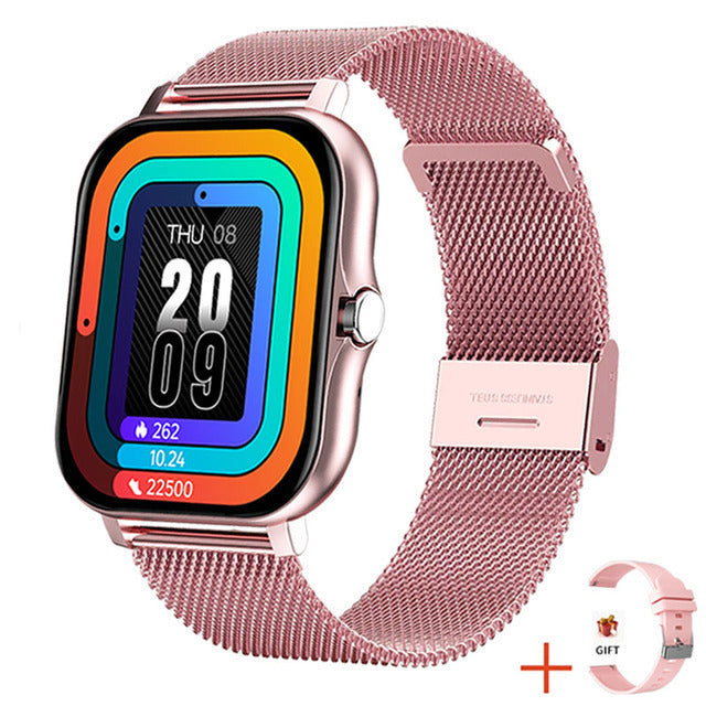 Women's Smartwatch with Mesh Band Full Touch Display Fitness Tracker Heart Rate Sleep Monitor