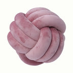 Harrow Soft Knot Ball Cushion Decorative Woven Polyester Cotton Removable Cover