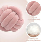 Harrow Soft Knot Ball Decorative Cushion Suede Look Polyester Cotton Machine Washable
