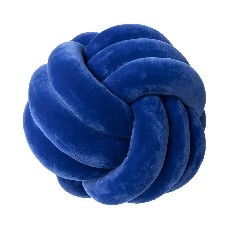 Harrow Soft Knot Ball Decorative Cushion Suede Look Polyester Cotton Machine Washable
