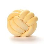 Harrow Soft Knot Ball Cushion Decorative Woven Polyester Cotton Removable Cover