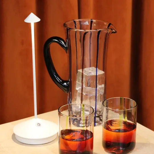 ClarityGlow Wireless LED Table Lamp Dimmable Rechargeable USB Water-Resistant Modern Design