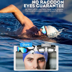 AquaVision Pro Swimming Goggles Anti-Fog UV Protection 180° Wide View Soft Silicone Fit