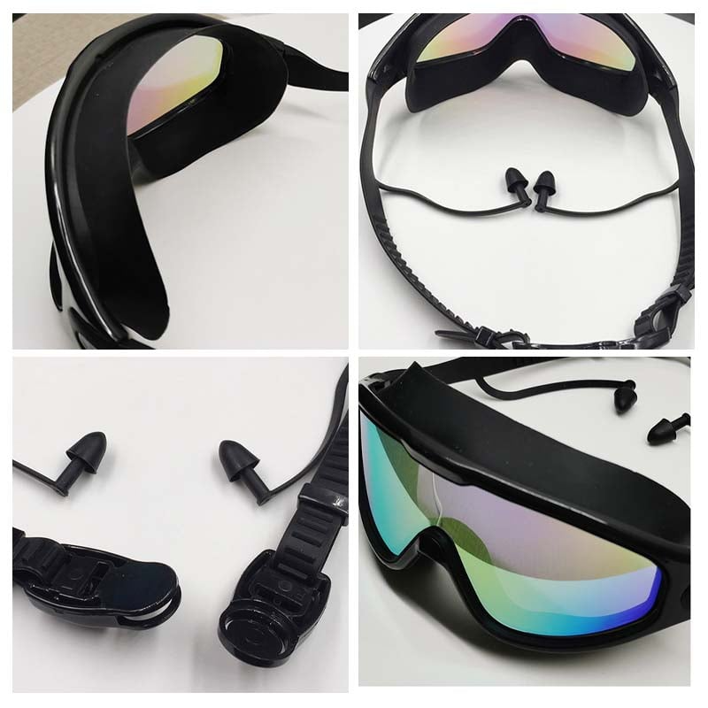 AquaVision Pro Swimming Goggles Anti-Fog UV Protection 180° Wide View Soft Silicone Fit