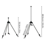 High Pressure Rotating Tripod Sprinkler with Adjustable Height and 360° Coverage, Includes 4 Hose Attachments