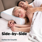 Orthopedic Couple Pillow Memory Foam Side Sleeping Arm Tunnel Cuddle Design Ergonomic Support