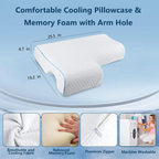 Orthopedic Couple Pillow Memory Foam Side Sleeping Arm Tunnel Cuddle Design Ergonomic Support